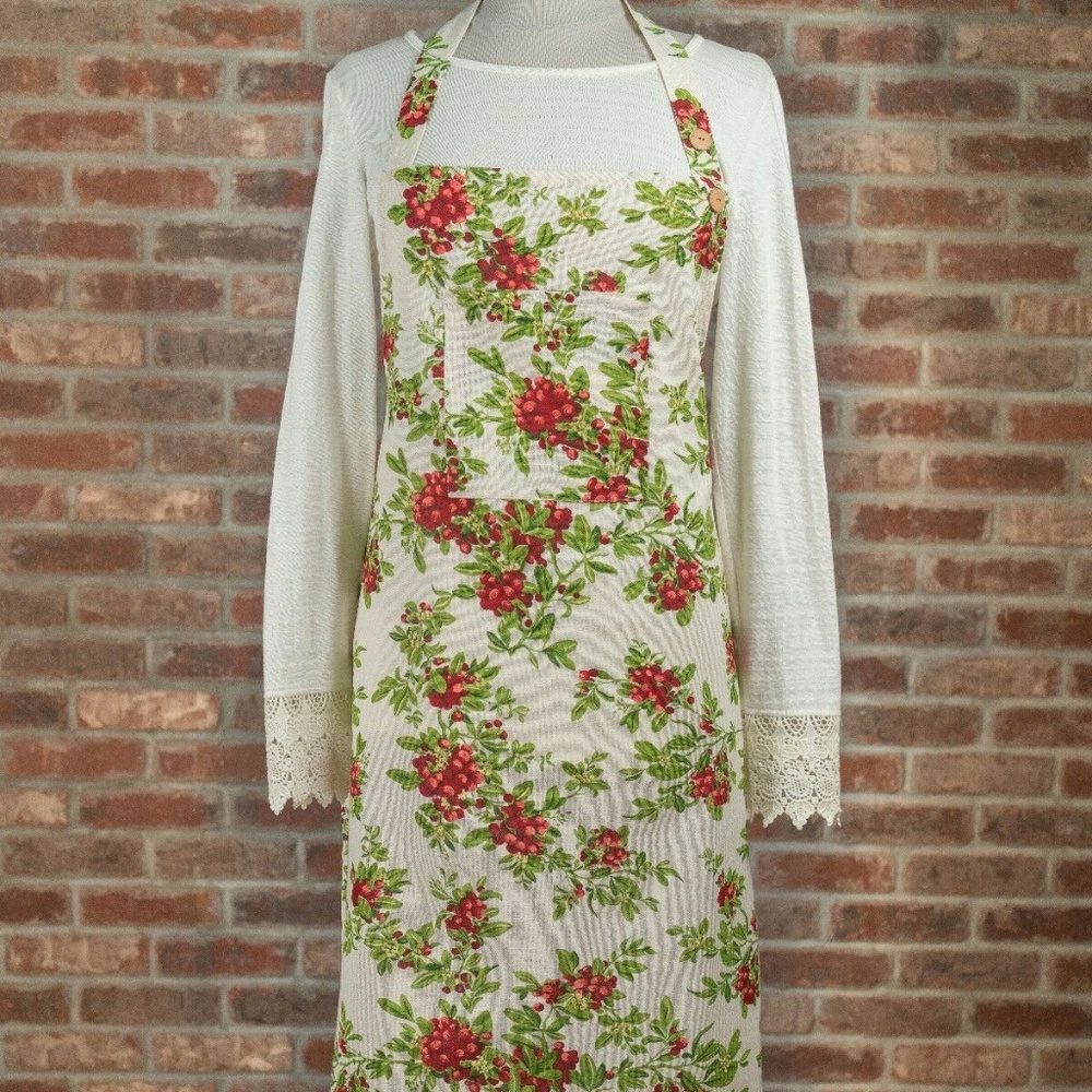 April Cornell Apron Mistletoe BNWT